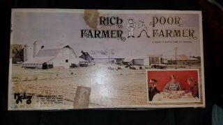 Vintage Rich Farmer Poor Farmer Board Game Rare Mcjay Game Co.  1978 - Open