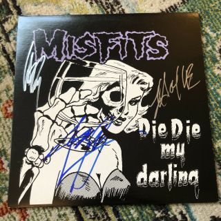 Misfits Die Die My Darling 12 " Signed Danzig Jerry Doyle Rare Lp Record Vinyl