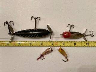 HEDDON - WOUNDED SPOOK - Tiny Torpedo - Popper - spook 4 VINTAGE LURES TOPWATER 2