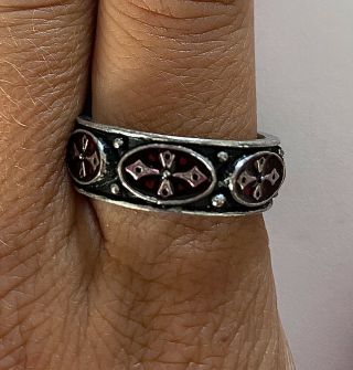 The Alchemy Carta Rare Gothic Pugin Cross Ring Size T