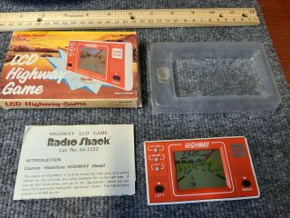Vintage Radio Shack Lcd Highway Game Handheld Video Game Rare