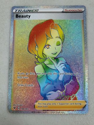Pokemon Tcg Beauty Full Art Rainbow Secret Rare Vivid Voltage 194/185 Nm