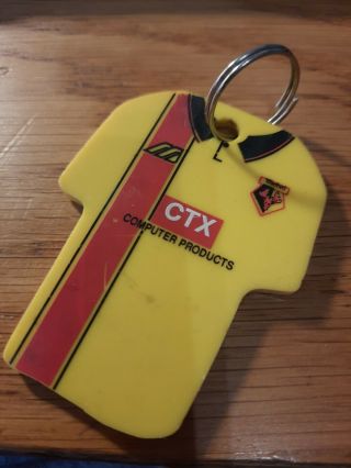 Watford Fc Shirt Keyring Ctx Products 1990s Rare