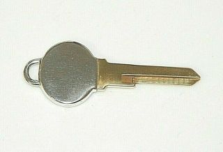 Vintage Sterling Silver & Brass Uncut House Key Blank - Pendant Or Charm