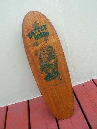 Vintage Battle Board Surfer Sidewalk Surfboard Skateboard 1960s Surf Aero Rare