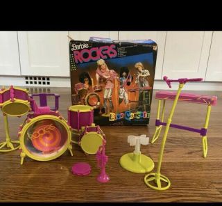 Vintage 1986 Barbie And The Rockers Live Concert Instruments By Mattel
