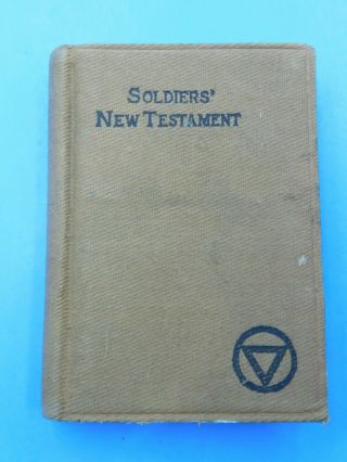 Antique 1917 Wwi Soldiers Testament Pocket Bible