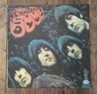 The Beatles Rubber Soul Lp Rare Russian Press Printed On Back Of Military Map