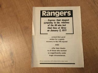 Glasgow Rangers V Dundee Utd 1970/71 Scottish Football Programmes Rare
