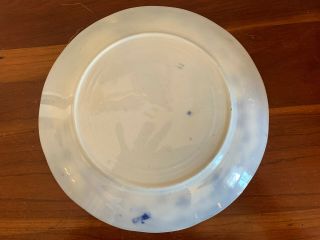 Hard to find Antique flow blue Ironstone dinner plate - Vermont Pattern 2
