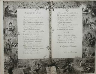 1890 Bibliophilie Maurice Bouchor Ballade Du Livre Uzanne Evert Van Muyden Rare
