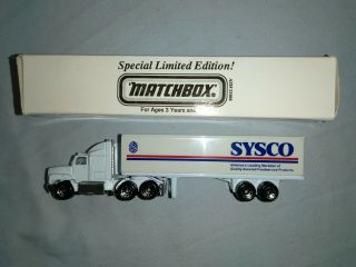 Matchbox Sysco 1:64 Ford Aeromax Tractor & Trailer Semi Truck Rare