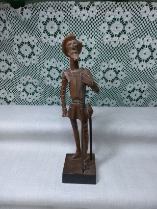 Ouro Artesania Hand Carved Wooden Folk Art Don Quixote No.  575 - M Spain