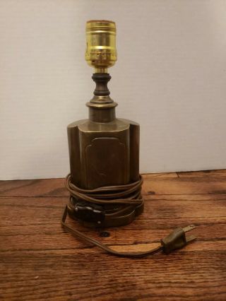 Antique Brass Lamp Leviton No Shade Base Only Vintage