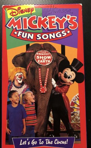 Rare Vhs Sing Along Songs Mickeys Fun Songs: Lets Go To The Circus