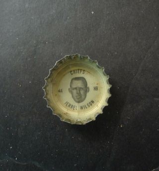1964 Coke Coca Cola Jerrel Wilson Kansas City Chiefs Bottle Cap Rare