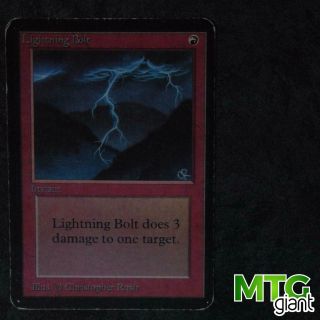 1x Lightning Bolt - Alpha - English Mtg Card