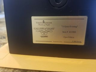 Disney Olszewski Gallery Of Light Thomas Kinkade ' A Quiet Evening ' Rare 6
