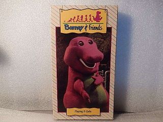 Barney & Friends Plaing If Safe Vhs Video 1992 Purple Dinosaur /time Life Rare