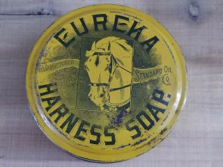 Antique Standard Oil Co.  Eureka Harness Soap Can,  Empty
