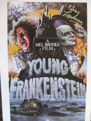 Young Frankenstein - Rare Autographed Poster - 11x17 " Hand Signed By Five Stars