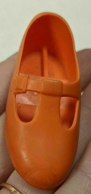 Vintage Chrissy Doll Orange T Strap & Bow Replacement Right Shoe Only Ideal