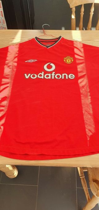 Rare Vintage Manchester United Shirt 2000/01,  Size Large Umbro Vodafone Man Utd,