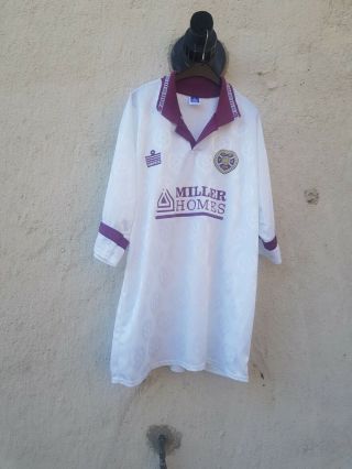 Heart Of Midlothian Away Football Shirt Admiral Rare Vintage Hearts 90s Xl 1991