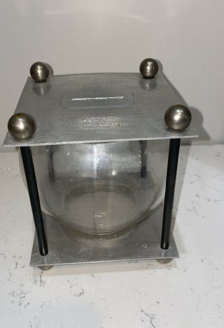 Vintage Antique W.  H.  Dietz Chicago Coin Bank Metal And Glass Lantern
