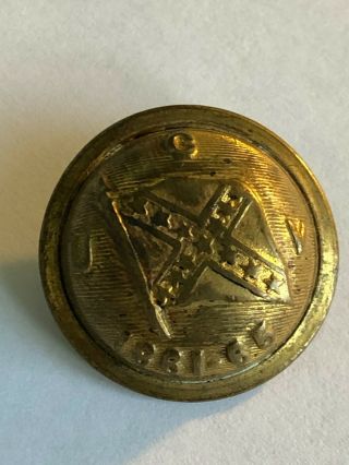 Ucv United Confederate Veterans 1861 - 65 Early Issue Coat Button Rare Civil War
