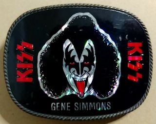 Kiss Gene Simmons Belt Buckle Mexico Aucoin Rare 70s Vintage Paul Stanley