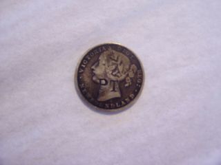 Rare 1872 Pt Error ? Newfoundland Victoria 20 Cents H Silver Coin Canada