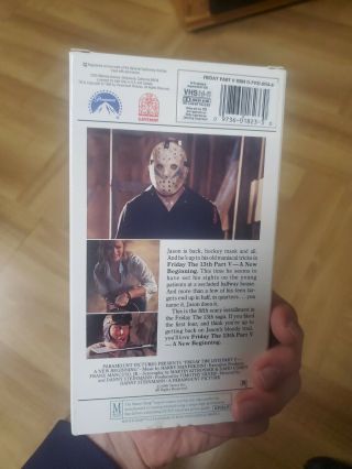 Friday the 13th - Part 5: A Beginning (VHS,  1994) OOP RARE LIKE HORROR 3
