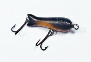 Rare Early Bates Bait Co Minnie - Bates Minnow Lure Made In Wi 1930s