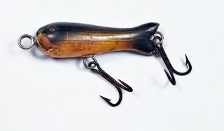Rare Early Bates Bait Co Minnie - Bates Minnow Lure Made In WI 1930s 2