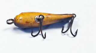 Rare Early Bates Bait Co Minnie - Bates Minnow Lure Made In WI 1930s 3