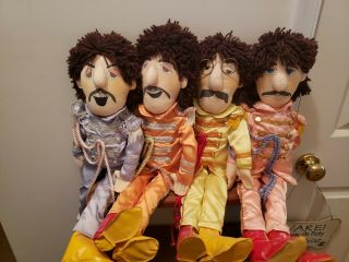 Rare Set Of 4 Beatles Sgt.  Peppers Lonely Hearts Applause 22” Doll Plush 1988