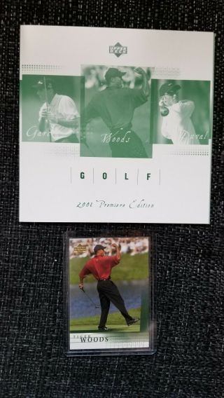 Very Rare 2001 Upper Deck Golf Promo Complete Set.  Includes Tiger Woods Promo.