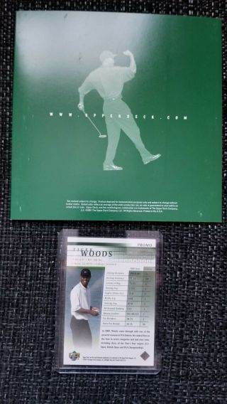 Very Rare 2001 Upper Deck Golf Promo Complete Set.  Includes Tiger Woods promo. 2
