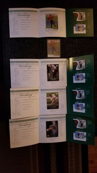 Very Rare 2001 Upper Deck Golf Promo Complete Set.  Includes Tiger Woods promo. 3