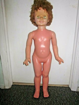 Vintage Patti Playpal 35 Inch Red Tinted Honey Blonde Companion Doll - Low Color