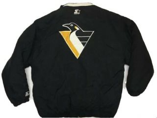 Rare Vintage Pittsburgh Penguins Starter Puffer Jacket Hockey Nhl Sz Xxl 90s