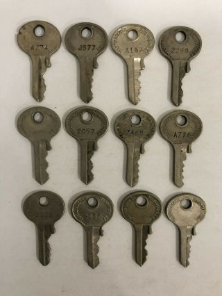 Antique 12 Master Lion Keys Skeleton Keys Flat Keys Iron Keys Brass & Silver 80 2