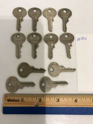 Antique 12 Master Lion Keys Skeleton Keys Flat Keys Iron Keys Brass & Silver 80 3