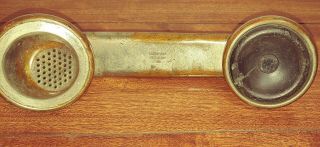 Antique Western Electric Brass Handset 7C 41 USA 1903 No.  1 Receiver 3