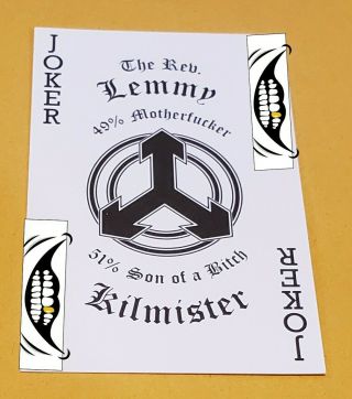 Motorhead Mega Rare Official Lemmy Kilmister Business Card Ace Of Spades