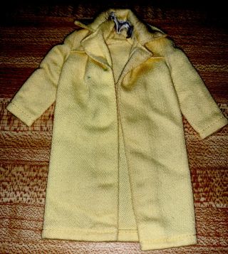 Vintage 1963 Barbie Doll Skipper Rain Or Shine 1916 Yellow Coat Jacket Raincoat