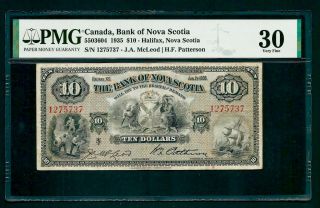 Canada,  Bank Of Nova Scotia 1935 - $10 Dollars Banknote - Pmg 30 Very Fine - Rare
