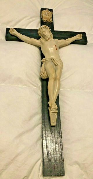 Gorgeous Rare Large Antique Catholic Nuns Convent Chapel Altar Crucifix