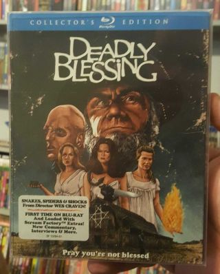 Deadly Blessing 1981 Blu - Ray,  Slipcover Like - Scream Factory Rare Oop